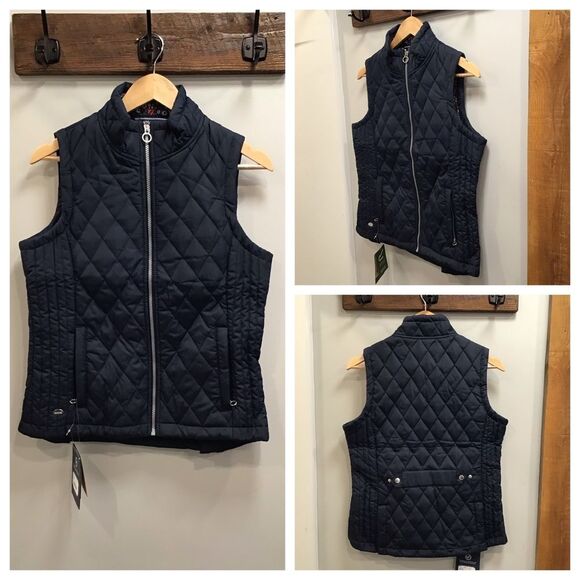 Regatta Charna Quilted Vest Womens Size S Navy Floral Insulated Bodywarmer Gorp - Picture 4 of 16